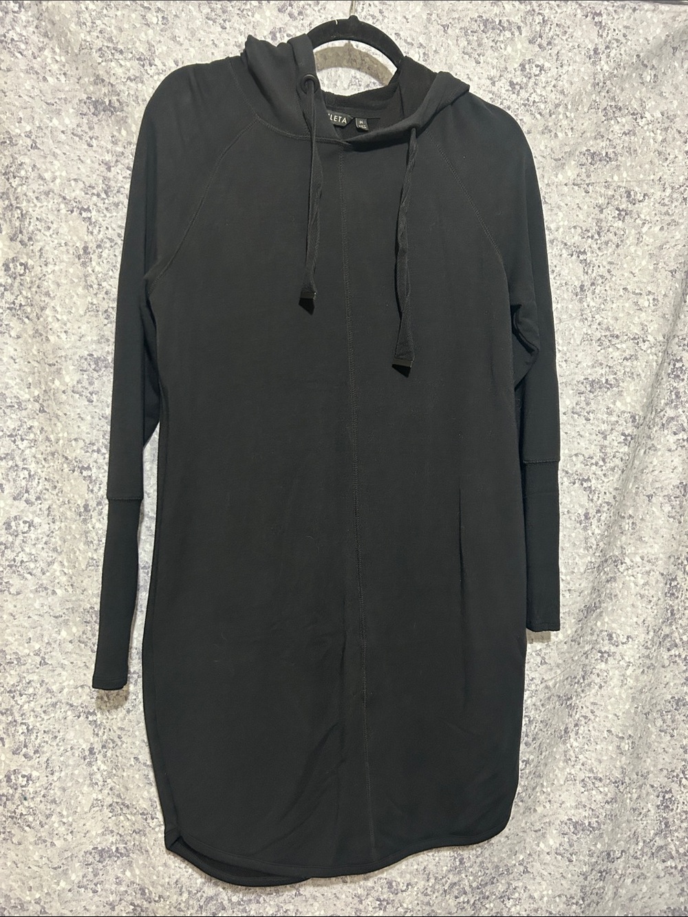 Athleta Black Pullover Hoodie dress